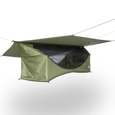 Haven Tent XL Lay-Flat Hammock Tent (Forest Green) – Extra Large Camping Hammock Tent for Tall Campers – Includes XL Insulated Pad & Rainfly (Waterproof & Bug-Netted)