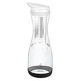 FACHIOO Glass Water Filter Pitcher - Clean Water in Seconds - Filters 211 Gallons - BPA Free - 1.3L - Carbon Block Water Filter Removes Lead, Odors, Microplastics, Chlorine & BPA Free, Black