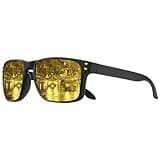 MEETSUN Polarized Sunglasses for Men Women Sports Driving Fishing Glasses UV400 Protection Black Frame-Night Vision Lens