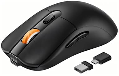 ProtoArc Bluetooth Wireless Mouse for MacBook Pro/Air, USB C Mouse, EM15 Rechargeable Compact Portable for Laptop, iPad, Tablet, Chromebook-Black