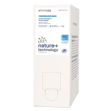 ATTITUDE Liquid Laundry Detergent Refill, EWG Verified, HE Compatible, Plant-Based & Vegan, Natural Laundry Soap, Wildflowers Scent, 160 Loads, 135.26 Fl Oz