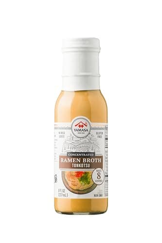 Yamasa, Artisanal Tonkotsu Ramen Broth Concentrate, Serves 8 Bowls, No MSG Added, Japanese Tradition, 8oz