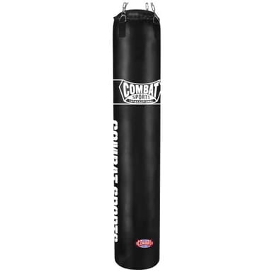 Combat Sports Muay Thai 100lb Heavy Bag – Synthetic Leather, 13" x 72", Includes Heavy-Duty Chain for Hanging – Durable Training Bag for Kickboxing, MMA, and Muay Thai Workouts (New & Improved)