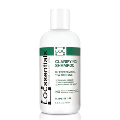 LOCssentials Clarifying Shampoo for Locs – Professional Loc Shampoo for Dreads, Twists, Braids, Interlocks, Microlocs, Dreadlocks, Faux Locs Crochet Hair – with Peppermint and Tea Tree Oils