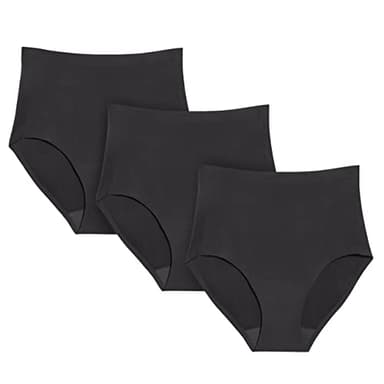 KNIX Super Leakproof High Rise Underwear - Period Underwear for Women - Machine Washable, Reusable - Black, Large (3 Pack)