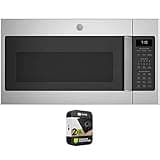 GE JVM7195SKSS 1.9 Cu. Ft. Over-the-Range Sensor Microwave Oven Stainless Steel Bundle with Premium 2 YR CPS Enhanced Protection Pack