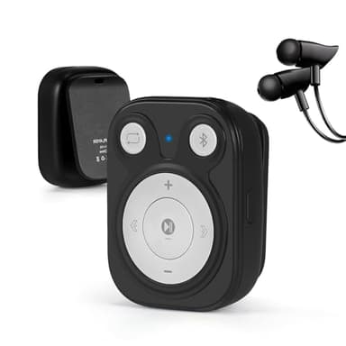 Mini MP3 Player with Bluetooth 5.3, 64GB Portable Music Player with Sports Clip, OTG Function, Mp3 Player NO Screen for Running/Cycling/Exercise-Student, Kid (Black)