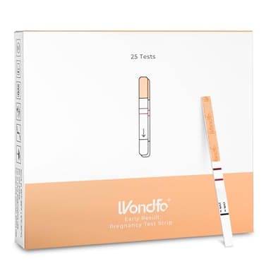 Wondfo Early Result Pregnancy Test Strips - Get Results 6 Days Sooner Than Missed Period-Sensitive and high-Accuracy HCG Testing Kit at 10 MIU/ml Cut-Off -[25 Packs]