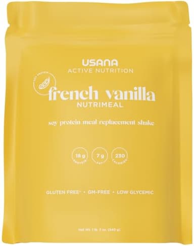 USANA Nutrimeal Meal Replacement Shake - French Vanilla - NON-GMO - Gluten Free - Low Glycemic - 540 Grams - 9 Servings