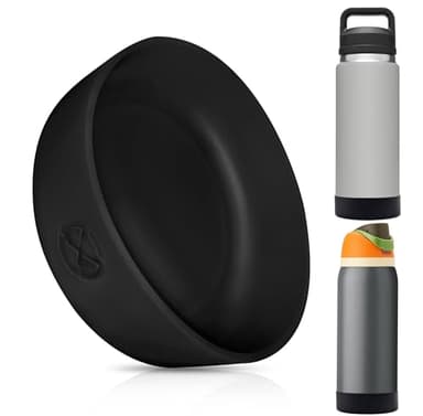 One MissionX Protective Silicone Boot for YETI 46oz 36oz 26oz 18/12oz, Owala 32oz 24oz Bottles & Yonder Water Bottles, Anti-Slip Bottom Sleeve Cover, BPA Free (Black, Fits 36 oz)