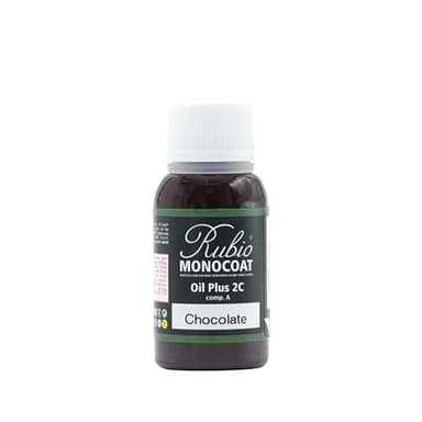 Rubio Monocoat Wood Stain & Finish Sample - Chocolate | Oil Plus Part A | Quick-Dry, Eco-Friendly Linseed Wood Oil for Indoor Use | Ideal for Sampling Oil Plus 2C & Touch Ups | 20 mL