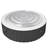 5.4 Ft Inflatable Hot Tub Cover with Handle, Insulated Hot Tub Lid for Outdoor Inflatable Round Hot Tub, Portable Hot tub Cover Protector Save Energy Windproof Rain-Proof Snow-Proof