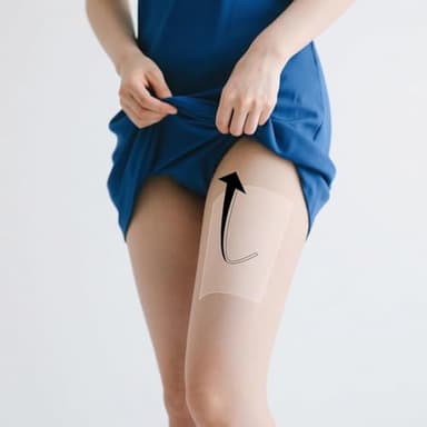 Instant Thigh Lift Tape 10 Pack - Invisible Body Tape to Tighten Skin & Smooth Cellulite, Waterproof & Sweatproof Adhesive Strips for Women