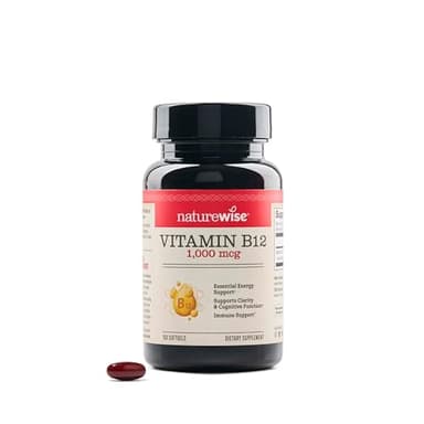 NatureWise Vitamin B12 1000 mcg - Dietary Supplement for Supporting Energy Metabolism, Mental Clarity, Nervous System Health - Easy-to-Swallow, Soy & Gluten-Free, Non-GMO - 150 Count[150-Day Supply]
