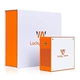 Litecoin, Dogecoin Miner Lucky Miner LG07 Scrypt Algorithm ASIC Miner 11MH/S 2.4GHz WiFi or Hotspot Quiet Include PSU, Crypto Mining Machine for Home Use，Orange