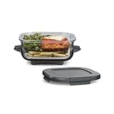Ninja 6 Cup TempWare Glass Container with Leak-Proof Storage lid, Compatible with Ninja Crispi Portable Cooking System, Microwave, Freezer and Dishwasher Safe, PFAS Free Glass Cooking Surface