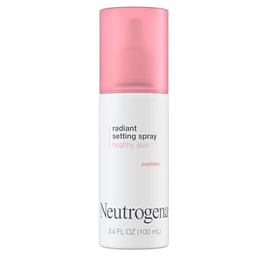 Neutrogena Healthy Skin Radiant Setting Spray, Long-Lasting Face Mist with Antioxidants & Pep-tides, Lightweight Hydrating Formula Locks Makeup for Glowing, Refreshed Skin, 3.4 fl. Oz
