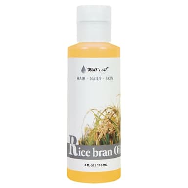Well’s Oil Rice Bran Oil 4 oz | 100% Pure Rice Bran Oil (Carrier Oil) | For Skin & Hair | DIY Creams & Lotions
