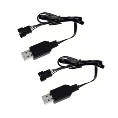 VBILUM SM-4PIN Charger for RC Car Gel Blaster 7.4V Battery Charger USB Charging Cable (2PCS)