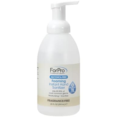 ForPro Professional Collection Alcohol-Free Foaming Instant Hand Sanitizer, Moisturizing, Dye and Fragrance Free Sanitizer, 20 Fl Oz
