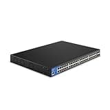 Linksys LGS352MPC 48 Port Gigabit Network PoE+ Switch @ 740W with 4 x 10G Uplink SFP+ Slots - Advanced Security, QoS, Static Routing, VLAN, IGMP Features - Metal Housing, Desktop / Wall Mount