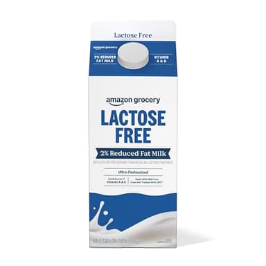 Amazon Grocery, Lactose Free 2% Reduced Fat Milk, Half Gallon, 64 Fl Oz