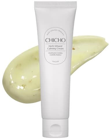 CHICHO Korean Calming Gel-Cream - 68.8% Heartleaf & 6-Cica Redness Relief Moisturizer, Non-Comedogenic Lightweight Face Cream for Sensitive Acne Prone Skin, Vegan Clean, 2.37 fl oz