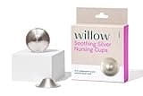 Willow Soothing Silver Nursing Cups, 2 Pack, Breastfeeding Nipple Covers for Protection & Pain Relief, BPA Free