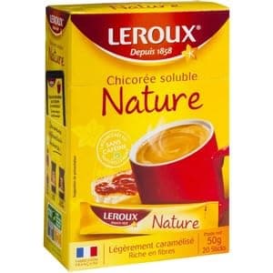 Leroux Chicoree Soluble 2.5g Sticks x 20-50g Boite (Leroux Chicory Soluble 2.5g Sticks x 20-50g Box)