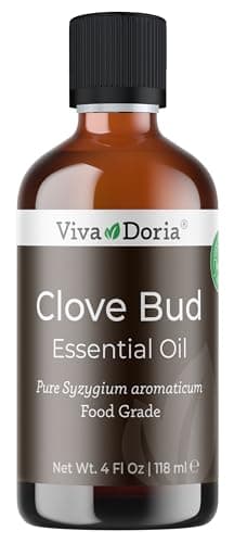 Viva Doria Clove Bud Essential Oil, 100% Pure, Natural Clove Essential Oil, Undiluted, for Aromatherapy | Food Grade, 118 mL (4 Fluid Ounce)