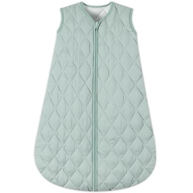 BSTOPPT Baby Sleep Sack TOG 2.5 Winter Baby Wearable Blanket, Infant Sleeping Sack 2-Way Zipper Warm Quilted Sleepsack (Green, Small)