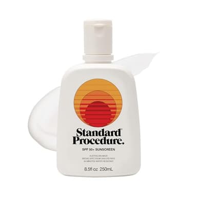 Standard Procedure. SPF 50+ Sunscreen, Broad Spectrum Face & Body Sunblock for Sun-Sensitive Skin, 4HR Water Resistant, Organic Formula, 8.5 oz