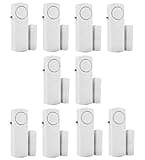 HIIXHC Personal Security Window & Door Alarm Bell | Wireless Sensor Door Window Burglar Alarm | Pack of 10
