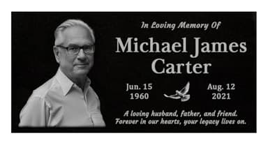 24x12 Personalized Granite Memorial Plaque - Custom Headstone for Graves, Cemetery or Garden, Engraved Grave Marker for Loved Ones, Tombstone Plaque for in Loving Memory Tribute.