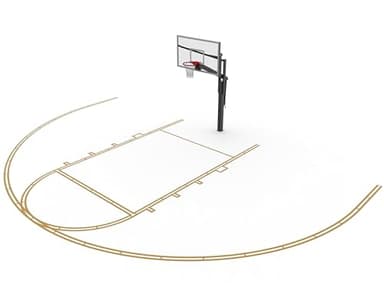 Murray Sporting Goods Basketball Court Marking Stencil Kit for Driveway, Asphalt or Concrete | Court Marking Stencil Spray Paint Kit for Backyard Basketball Court (2.0)