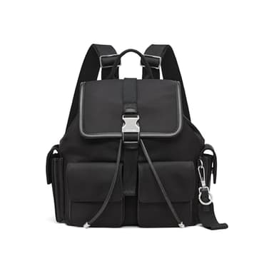 Calvin Klein Elora Organizational Backpack, Black/Silver, One Size