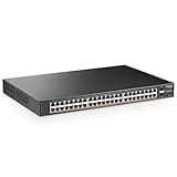 MokerLink 48 Port PoE Gigabit Switch with 2 Gigabit SFP, 800W IEEE802.3af/at AI Detection, Metal Rackmount Unmanaged Plug and Play Ethernet Switch