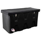 Buyers Products 1712240 Black Poly All-Purpose Storage Chest w/Hasp & Stainless Steel Hinge, 6.3 cu. ft, Made In The USA, Lightweight Storage, Dent-Resistant, Outdoor Storage Box