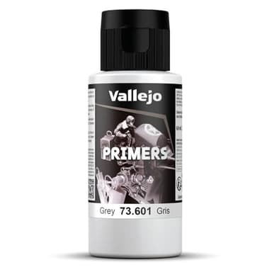 Vallejo - Surface Primer Color | Grey Acrylic Primer 60 ml (2.02 fl.oz.) | Matte Finish and Fast Drying | Perfect for Airbrushing and Great Adhesion to Figurines and Scale Models