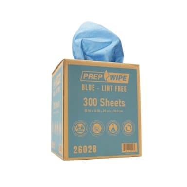 Lauco Prep Wipe Lint-Free Towels – Heavy Duty Cloths for Household & Industrial Use, Disposable Rags, Nonwoven Wipes, 300-Pack, 9" x 17" (Blue)