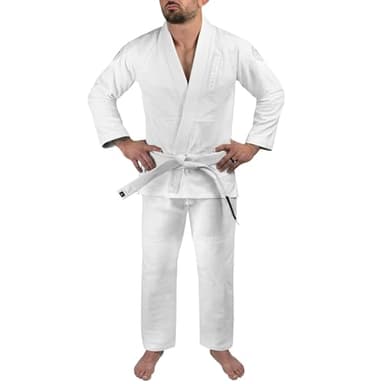 Hayabusa Classic Pearl Weave Jiu Jitsu Gi For Men and Women - White, A2