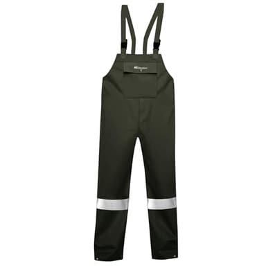 HANMENGXUAN Men's Waterproof Overalls/Work Clothes,Fishing Bib Pants Safety Work Rain Pants(Black,X-Large)