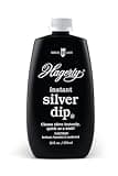 Hagerty Instant Silver Dip - Silver Cleaner and Heavy Tarnish Remover for Silverware, Sterling Jewelry, And All Silver Objects - Fast Acting, Made in USA, Kosher Certified, 12 oz.