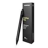 Everyman Black Grafton Pen with Premium Gel Ink, EDC Metal Luxury Writing Instrument with Refills. Perfect Luxury Gel Pen Gift for Men, Business, Executive. Stylish, Reliable, Professional