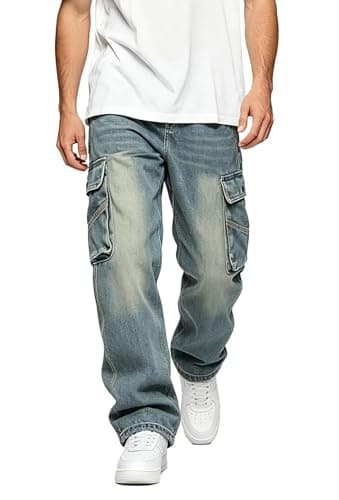Men's Fashion Vintage Jeans with Pockets