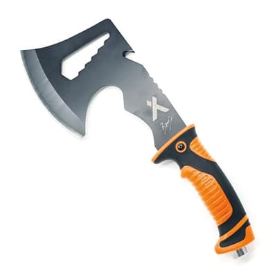 Bear Grylls Ultimate Hatchet, Axe for Camping, Survival, and Backpacking, Includes Sheath, Bottle Opener, Hammer, and Hex Wrench, 3cr13 Stainless Steel - Black Oxide