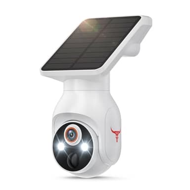 1080p Security Camera Wireless with Solar Panel, AI Human Detection, 2-Way Audio, Color Night Vision, 2.4G WiFi Only, Cloud Storage (Sold Separately), Indoor/Outdoor Surveillance Bullet Cam (WiFi)