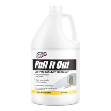 CHOMP! Concrete Oil Stain Remover: Pull It Out Removes and Cleans Oils, Greases from Garage Floors & Driveways, 128 Fl Oz