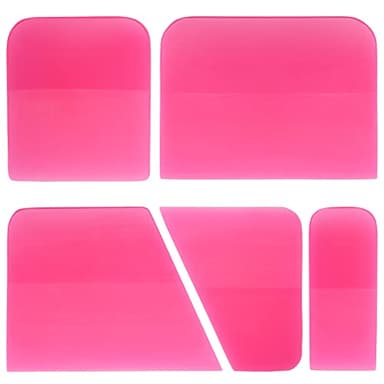Gomake PPF Squeegee Kit - 5 in 1 Anti-Scratch Soft TPU Squeegee for Vinyl, Small Tint, Paint Protection Film, Vinyl Wrap/Window Tint Tools, Mirror/Window/Household Cleaning