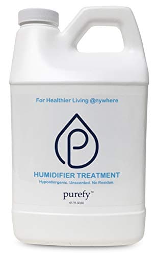PUREFY Ultrasonic & Evaporative Humidifier - 68 oz Hypoallergenic, Unscented, No Residue, Baby Safe, Auto Cleaning